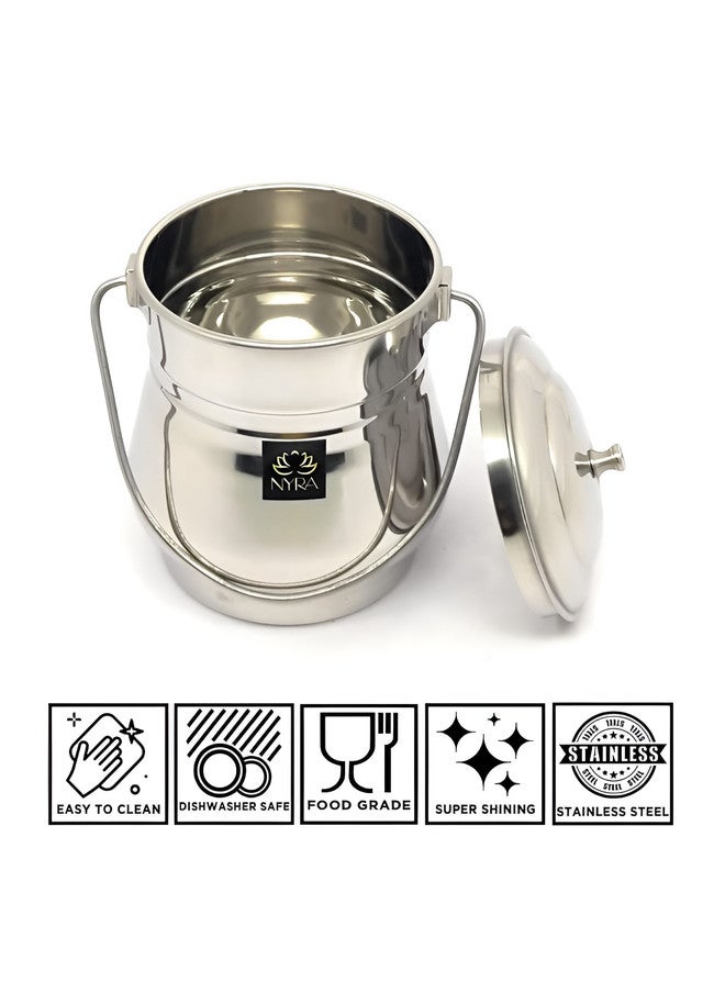 Nyra Kitchenware Stainless Steel Magnetic Milk Pitcher - 2L - Image 5